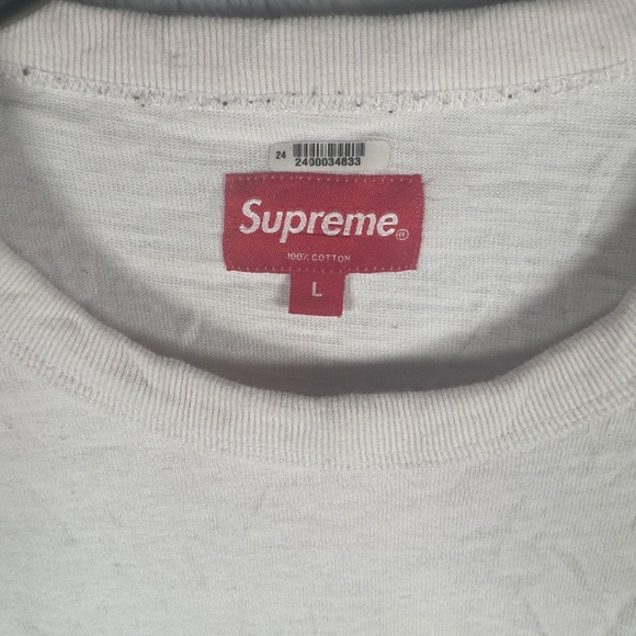 Supreme Star Applique Logo T-Shirt Mens Large White Black Y2K Streetwear Tee - Picture 4 of 8